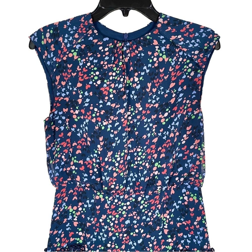 Ted Baker Coraal Midi Dress Navy Heart Print Sleeveless US 4 - Picture 8 of 13